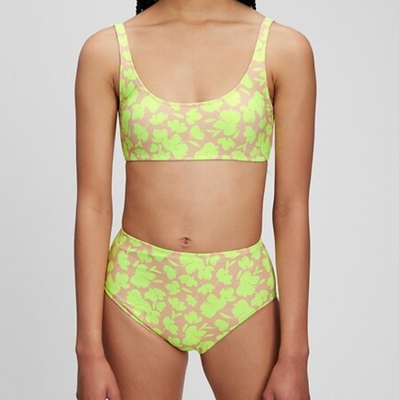 Gap Recycled Scoopneck Bikini Top & High Rise Bikini Bottom Small MSRP $90 SU020 - Picture 2 of 11
